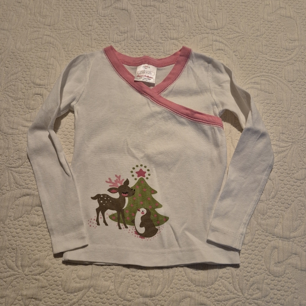 Hanna Andersson pajama top size 100 or US 4 GUC older cross top style